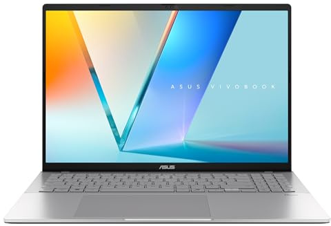 ASUS Vivobook OLED M3607KA-SH050W WUXGA Laptop, 40,6 cm (16 Zoll), AMD Ryzen AI 7 350, 32 GB RAM, 1 TB SSD, Radeon 860M, Windows 11 Home, kaltes Silber, spanische QWERTY-Tastatur
