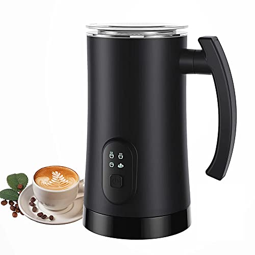 CUIFULI Electric Milk Frother, 4 in 1 Milk Steamer,11.8oz/350ml Milk Warmer,Automatic Warm and Cold Stainless Steel Foam Maker for Coffee,Latte, Cappuccino, Macchiato, Hot Chocolate