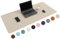 WURK [120 cm x 60 cm] Premium Qualität Schreibtischunterlage PU Leder Inklusive Kabelclip - Mauspad - Große Schreibunterlage - Mauspad XXL - Rutchfeste Unterlagenmatte - Desk Mat (Beige)