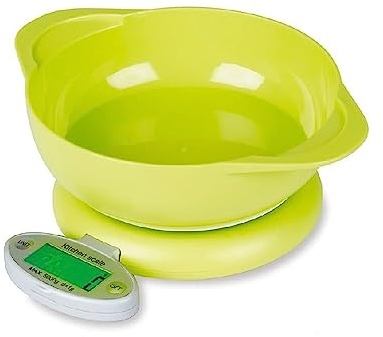 RevolutionLine - Báscula electrónica de cocina con pantalla LCD | Funciona con 2 pilas AAA incluidas | Báscula digital inteligente de Alta precisión y resolución LCD | Fácil limpieza | De 1gr a 5kg