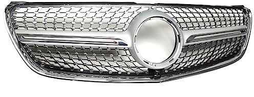 W447 Diamant-Stil Silber Frontstoßstange Grill für Mercedes Benz V Klasse W447 V260 V250d V220d V200d 2015-2018, mit Kamera
