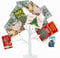 Arbre à monnaie avec 24 LED et 12 clips transparents, alimentation par piles pour Noël, mariage, mémo, anniversaire (blanc)