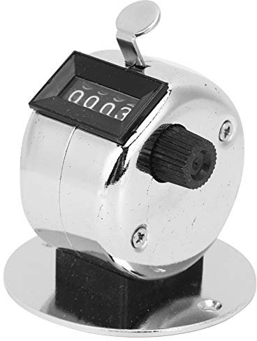 Tomotato Contador Manual Clicker Contador Manual Mecánico de 4 Dígitos Contador de Paso Clicker para Contar, Tejer, Entrenar, Golf, Vueltas, Pesca