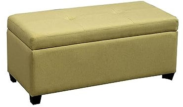 NgAnoh Modern Shoe Bench, Comfortable Cotton and Linen Ottomans, Upholstered Large Storage Space Flip Hinge Bedroom Bed End Stool