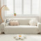 Mesnt Sofabezug 4 Sitzer Big Sofa, Chenille Sofaüberwurf Decke Couch Einfarbig mit Fransen Grau Weiß, 180x340CM