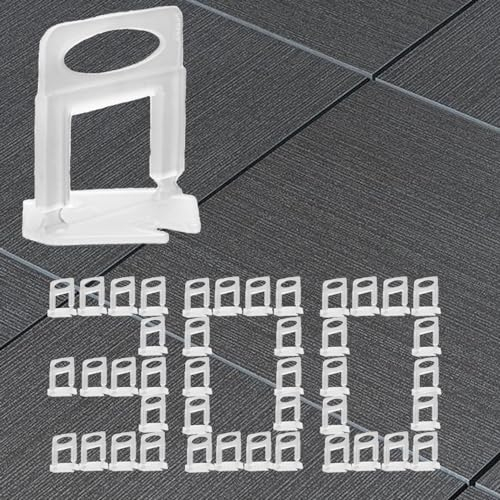 Aisamco 300 clip di livellamento per piastrelle, distanziatori da 3 mm, clip per sistema di livellamento piastrelle (clip da 3 mm)