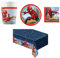 Balloon Fantasy Spiderman - Kit de 45 piezas - 8 platos de 23 cm. 8 platos de 18 cm. 8 vasos de 250 ml. 20 servilletas 33 x 33 cm. 1 mantel de plástico de 180 x 120 cm.