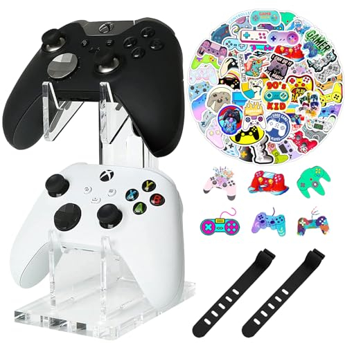 DKDDSSS Acryl Controller Halter, Doppelschicht Universal Game Controller Halterung, Transparent Controller Halter Figur, Controller Ständer, Gamer Zubehör für Desk Organization Display Stand