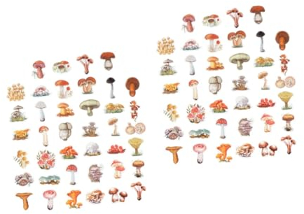 SAFIGLE 240 STK Pilzaufkleber Ästhetische Blumenaufkleber Scrapbook-pilz-Aufkleber Grün Botanische Aufkleber Modische Aufkleber Kofferaufkleber Bastelaufkleber Laptop Computeraufkleber PVC