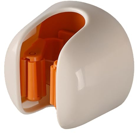 TYCIONG Soporte para fregona montado en la pared, sin taladrar, fijación segura, anticaídas, perfecto para baño, cocina, balcón (naranja)