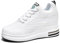 MIEHUIAI Baskets Compensées Femme Chaussure de Sport Plateforme Respirantes Sneakers Gym Fitness Casual Lacets Chaussures Talon de 8.5 cm à L'intérieur Hausse(Blanc 2301,40 EU)