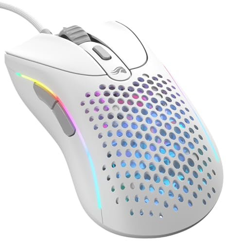 Glorious Gaming Model D 2 Wired Gaming Mouse - Superlight 58g, 26K Optical Sensor, 6 Programmable Buttons, Ergonomic, 80 Million Click Lifecycle, FPS, MMO, MOBA, Battle Royale - White