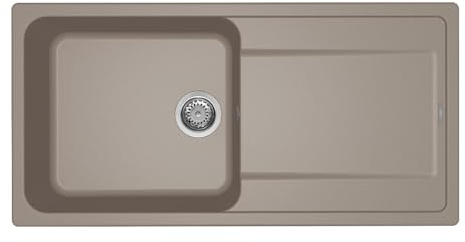 Elleci Lavello Incasso Life 480 1 Vasca con gocciolatoio 100×50 Grigio Tortora Granitek LG248043