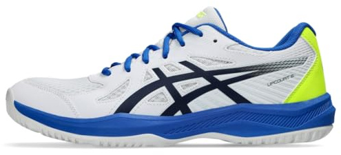ASICS Men's Upcourt 6 Volleyball Shoes, White/Midnight, 11 UK