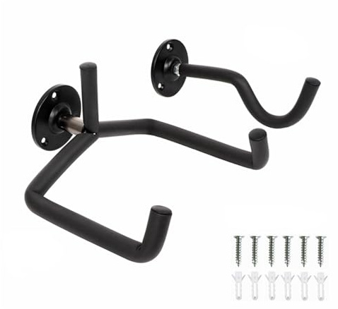 BODYA Universal Gitarre Wandhalterung Horizontal Hanger Akustische E-Gitarre Haken Gitarre Wandhalterung Schwarz
