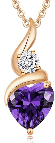 LOUISA SECRET Collier Femme Infinite Coeur Pendentif en Argent 925 Sterling Anniversaire Pierre Coeur Flamme - Cadeau Maman, Petite Amie