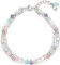 JEWELS BY LEONARDO Armband Randy • Arm-Kette aus silberfarbenme Edelstahl • Perlen in kühlen Pastellfarben • 19-22 cm Länge • Schmuck Geschenk für Frauen • 024798