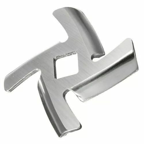 Lame Hachoir a Viande en Acier Inoxydable, Lame pour Hachoir a Viande, Lame pour Hachoir Porkert Numero 5 pour Hachoirs à Viande, Rechange de Hachoir Viande Professionnel (Argent/1 Piece)