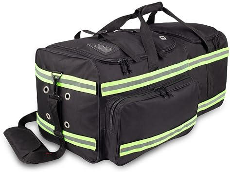 ELITE BAGS - ATTACK Bekleidungstasche | schwarz | getrennte Staufächer | für Einsatz- oder Privatkleidung | praktische Haltebänder auf dem Deckel | ca. 105 Liter Fassungsvermögen