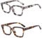 2Pcs Blue Light Glasses Womens, Blue Light Blocking Glasses, Clear Lens Anti Glare Glasses, for Women Men Computer Screen Filter Anti Headache Eyestrain Glare UV, Dry Eyes, Headaches & Blurry Vision