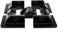 Lot de 5 supports de montage pour panneau solaire, sans perçage, coins des composants, pour camping-cars, bateaux, sans perçage, résistant aux UV (noir)