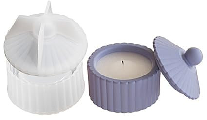 Stampo per gioielli in resina con coperchio Contenitore in silicone per vasetto di stoccaggio in resina Stampo in gesso per calcestruzzo