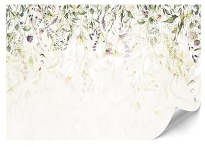 LUMASOUL Papel Pared 400x280 cm - Papel Pintado Pared con motivo Naturaleza - Moderno para Salón y Dormitorio - Fotomurales Fácil de instalar - Flores IV