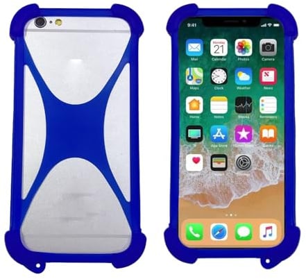 Lankashi Tasche Hülle Soft Silikon Case Für Jio J20 Pluto 6.5 Handyhülle Handy Tasche Schutzhülle Cover Schale Bumper Etui Blue