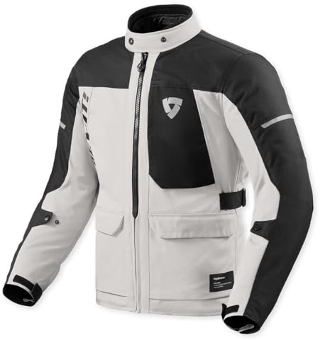REV'IT! Revit Convergent H2O wasserdichte Motorrad Textiljacke, silber/schwarz, 3XL