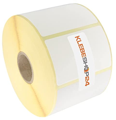 Thermodirekt Etiketten | Thermo-Etiketten verschiedene Ausführungen | Selbstklebende Etiketten für Thermodrucker | 1 Zoll-Kern / 60 x 30 mm, 1500 Stück auf Rolle