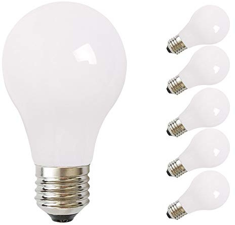 NCC-Licht 5x LED Lampe A60 Birne Curved E27 0,85W Extra Warmweiß 2400K | LED Leuchtmittel aus stoßfestem Kunststoff, ersetzt 15W Glühlampe mit E27-Sockel, ideal für Lichterketten und Wohnbereiche