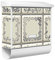 banjado® Burgwächter Briefkasten Weiß 38x39x12cm mit Motiv Kacheln/Briefkasten mit Zeitungsfach/Briefkasten mit Zeitungsrolle/Postkasten inkl. Montagematerial & 2 Schlüsseln