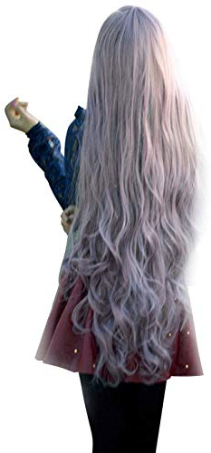 Cosplay Lange Wellte lockige Haare Perücken Wie reale Menschenhaar Pony Cosplay Kostueme Manga Schaufensterpuppen