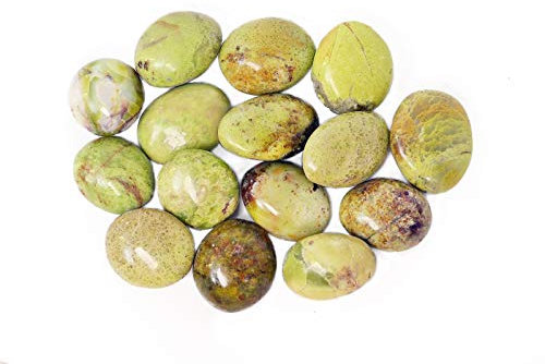 1 kg Handstücken Handschmeichler Trommelstein Madagaskar Opal grün Prasopal poliert Heilstein Edelstein getrommelt Steinheilkunde