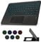 Tastatur Bluetooth Tablet mit Touchpad Beleuchtete wiederaufladbare QWERTZ Tastatur Kabellose Tastatur mit 7 Farben Beleuchtete für iPad,Android Tablet,Microsoft Surface,Schwarz