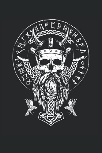Wikinger Viking Raben Flügel Schwingen Nordische Mythologie: NOTIZBUCH - Lustiges Wikinger Mittelalter Geschenk, Geschenkidee - A5 (6x9) - 120 Seiten ... Geburtstag, Lustig, Wikinger, Vegvisir, Odin