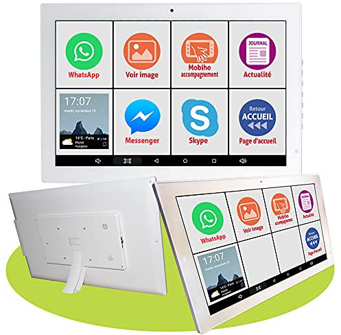 Mobiho-Essentiel La Tablette Initiale 23,6 Pouces, l'écran géant avec Interface Senior sur Mesure modulable, Applications simplifiées, 4G et WiFi