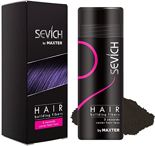 Streuhaar zur Haarverdichtung - Schütthaar, um den Haarmangel sofort zu verbergen - Haarpuder 100% natürlicher Baumwolle für Männer und Frauen (Dunkelbraun 25g)