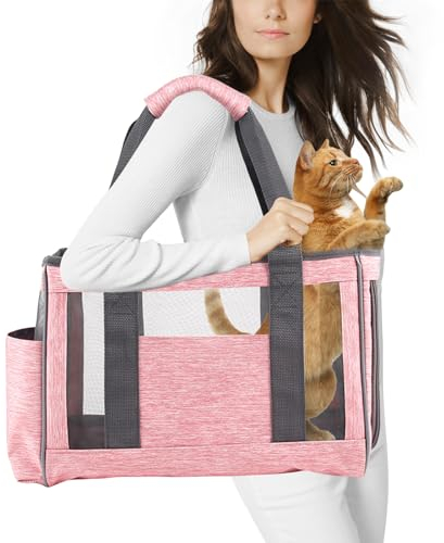 PETCUTE Hundetasche,Airline Genehmigt Transporttasche für Hunde, Transporttasche für Haustiere mit Schultergurt,Atmungsaktiv Tragetasche Katzen Haustiertasche für Kleine Hunde