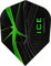 Harrows Ice Recut Dart-Flights, 100 Mikron, 3 Sets mit 3 Flights, Standard Nr. 6, Grün