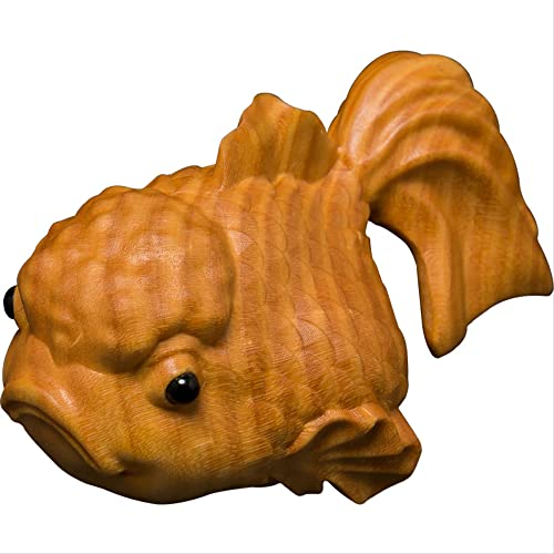 LISAQ 6cm Fisch Buchsbaum Statue Auto Dekoration Feng Shui Skulptur Wohnkultur