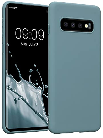 kwmobile Hülle kompatibel mit Samsung Galaxy S10 Hülle - weiches TPU Silikon Case - Cover geeignet für kabelloses Laden - Arctic Night