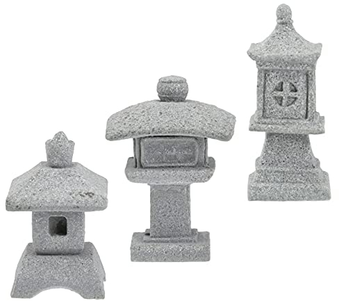 GANAZONO 3Pcs Modèle De Rétro Mini Pagoda Statue Figurines de Pagode Miniatures pour Jardin Micro Paysage Bonsa Dollhouse Aquarium Décoration Ornement De Pagode Chinoise