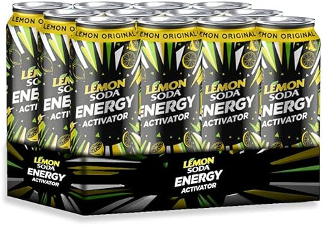 Lemonsoda Energy Activator - gusto LEMON ORIGINAL - 33 cl 330ml [Confezione da 12] - Lemon Soda Limone (New Packaging)