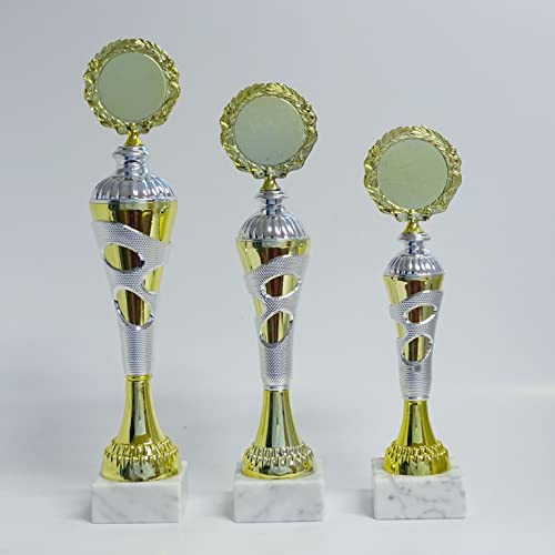 JSSC Neugart GmbH Pokalserie, 3-er Serie, Pokale mit Wunschgravur für Fussball, Tennis, Poker, Skat, Dart, Basketball (12)