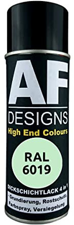 Alex Flittner Designs Peinture antirouille 4 en 1 RAL 6019 - Blanc vert - Spray de peinture antirouille