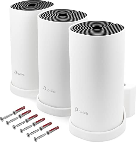 Supporto da parete adatto per router Wi-Fi TP-Link Deco M4 Mesh 2 pezzi con gestione dei cavi