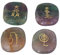 Omabeta Piedras de Equilibrio Reiki, 4 Piezas Piedras Curativas de Cristal Tamaño de la Palma Superficie Pulida con Brillo Vivo para Regalo