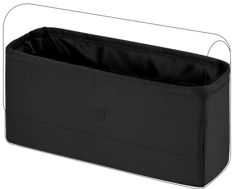 DGAZ Handtasche Tasche Einsatz für Chanel Classic Wallet on Chain, Seide Handtaschenorganisator Damen, Leicht Innentasche für Handtasche (Schwarz, woc)