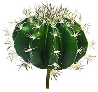 artplants.de Cactus Artificiale di Cuscino della Suocera TONGNA, Gambo, Verde, 18 cm - Cactus Finto
